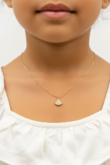 Mini Fan Sparkle Necklace