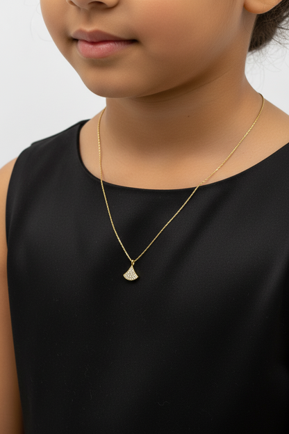 Mini Fan Sparkle Necklace