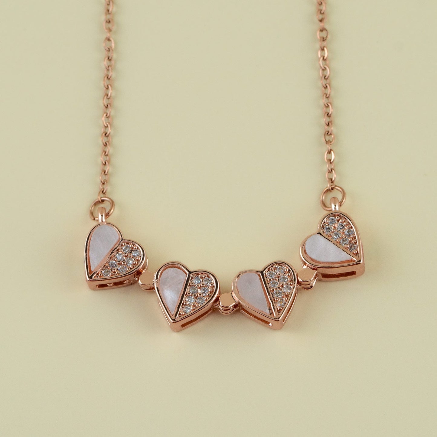 Rose Gold Convertible 2-in-1 Magnetic Clover Necklace