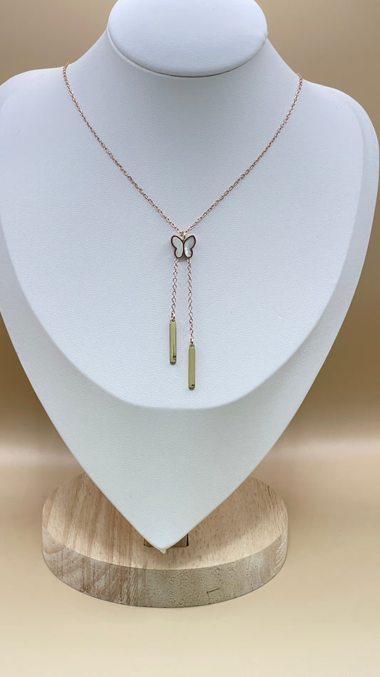 Rose Gold Lariat Y-Necklace
