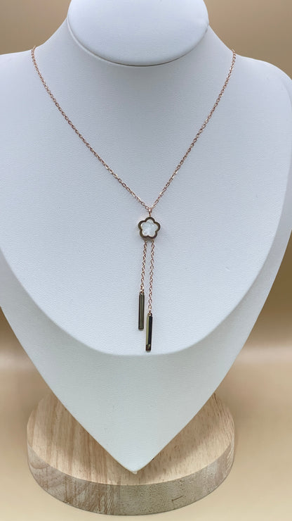 Rose Gold Lariat Y-Necklace