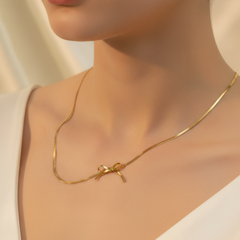 Bow Statement Necklace