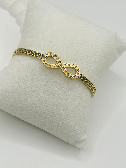 Infinity Spark Gold Plated Bangle