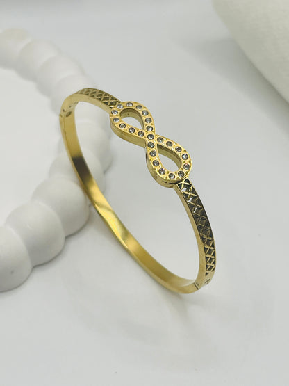 Infinity Spark Gold Plated Bangle