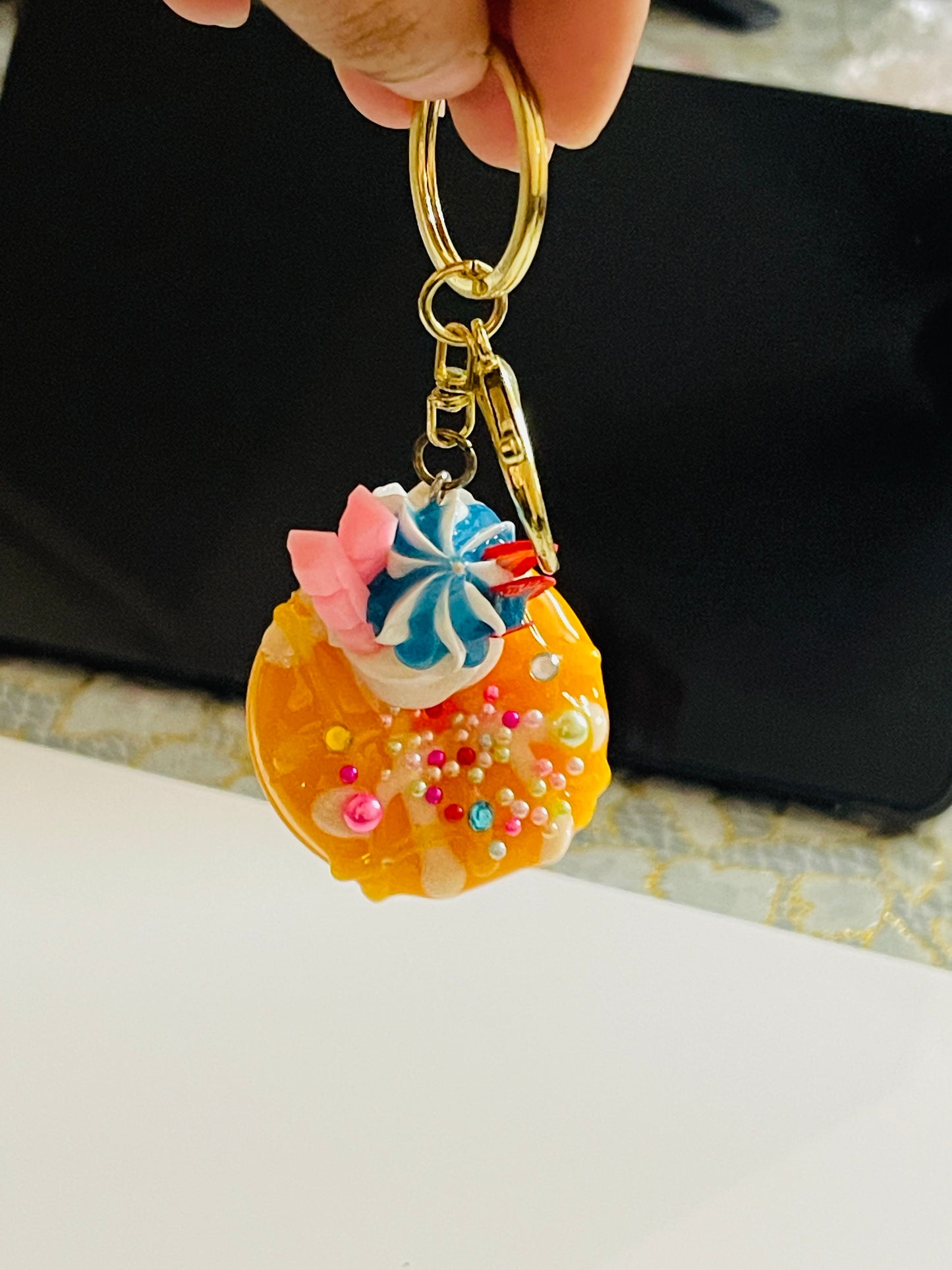 Donut charm Keychains