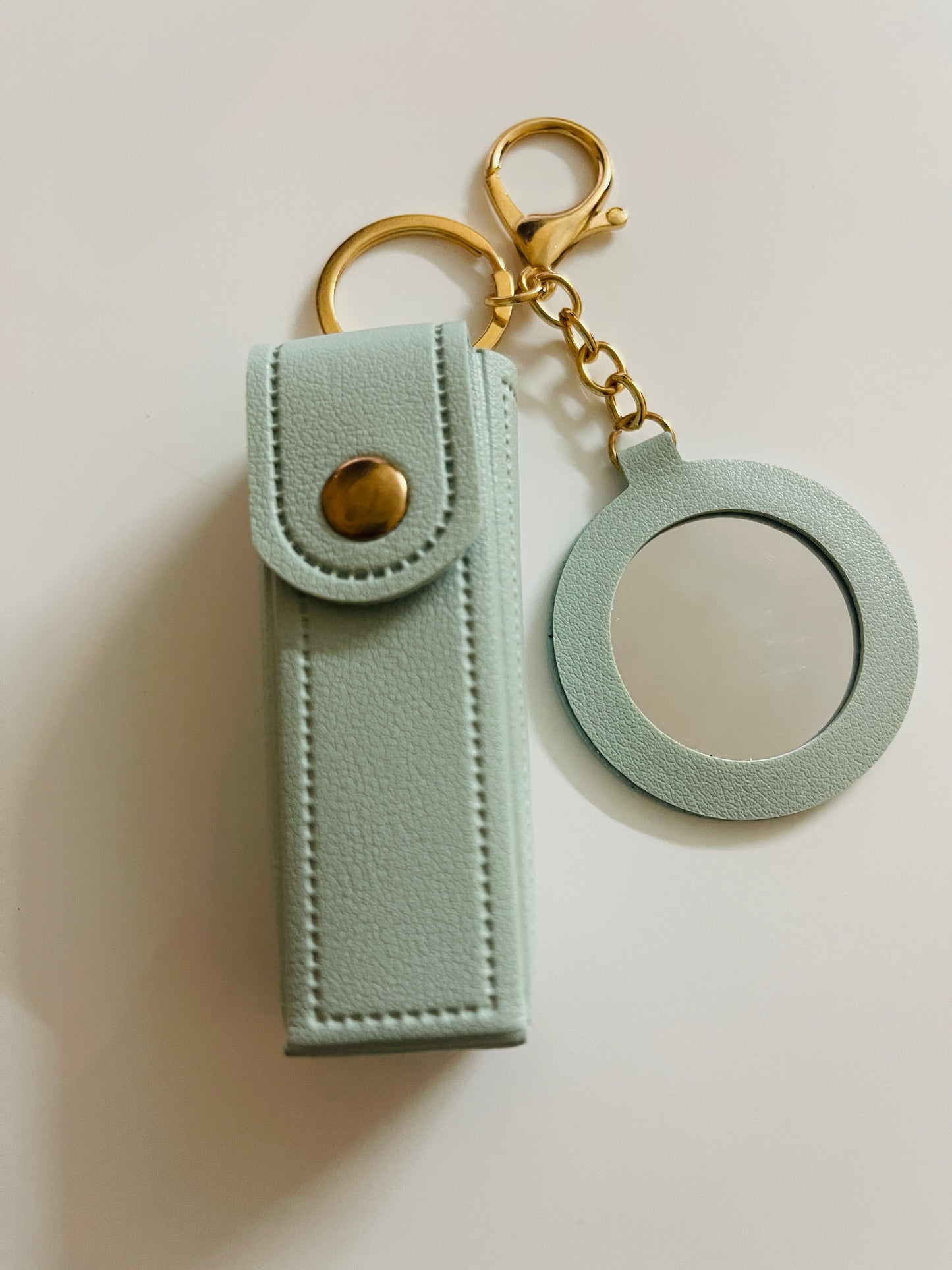 Mirror Lipstick Charm Keychain