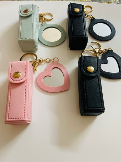 Mirror Lipstick Charm Keychain