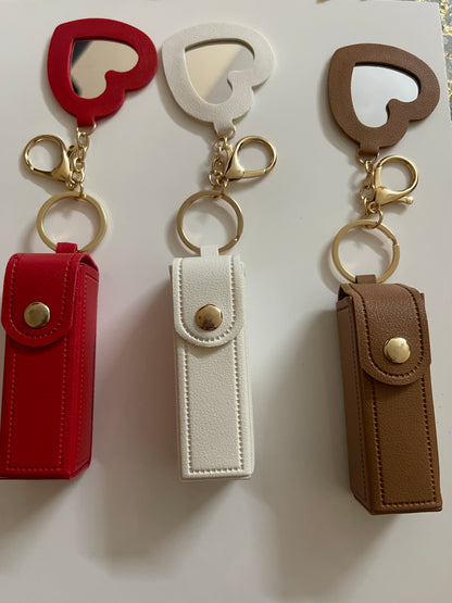 Mirror Lipstick Charm Keychain