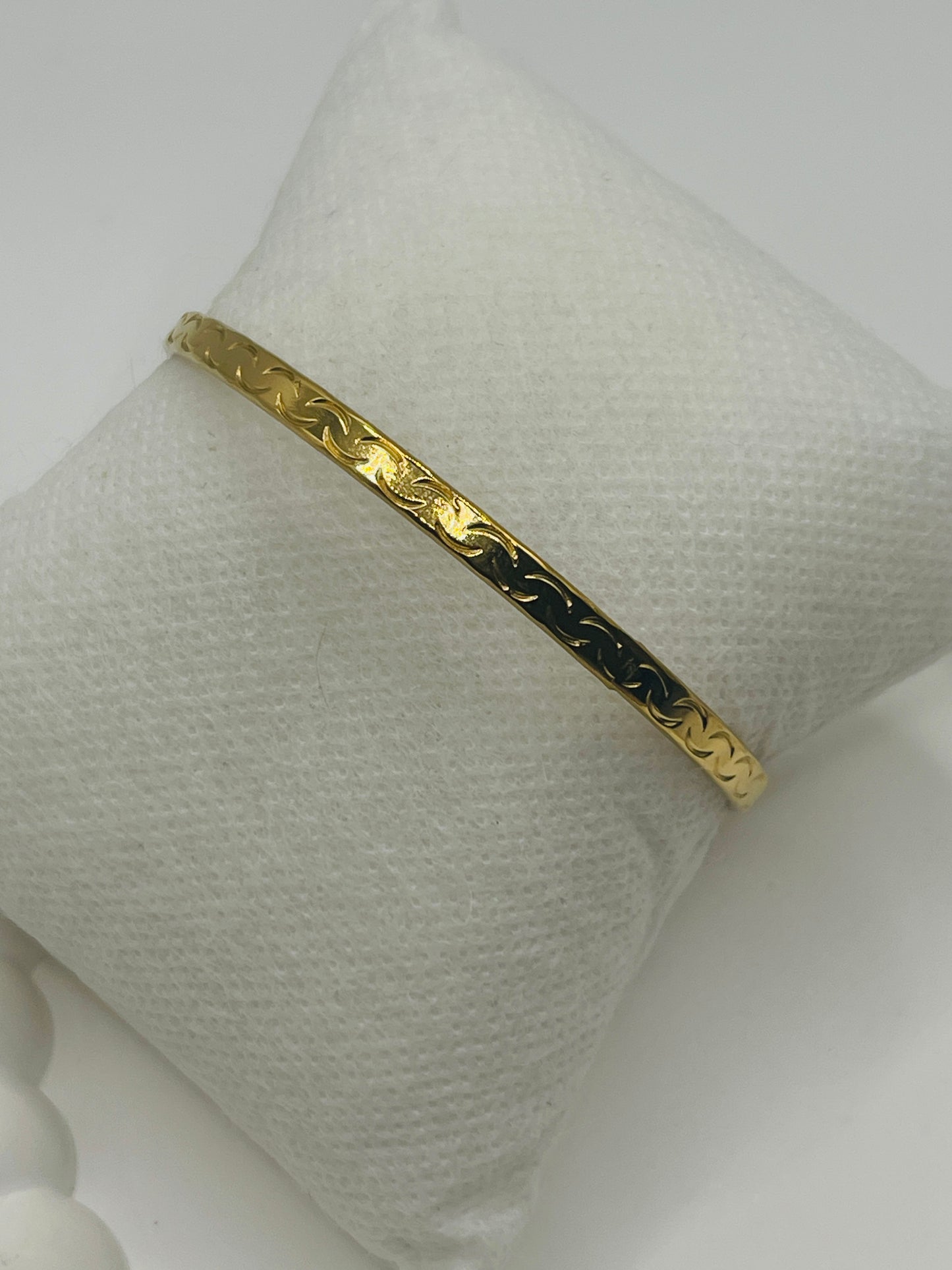 Gold Engraved Bangle