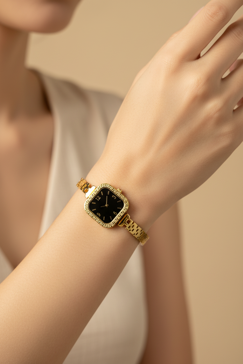 Gold Watch Style Bangle