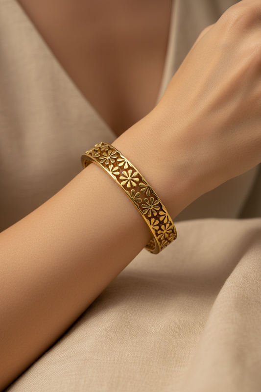 Baby Size Floral Cutwork Bangle