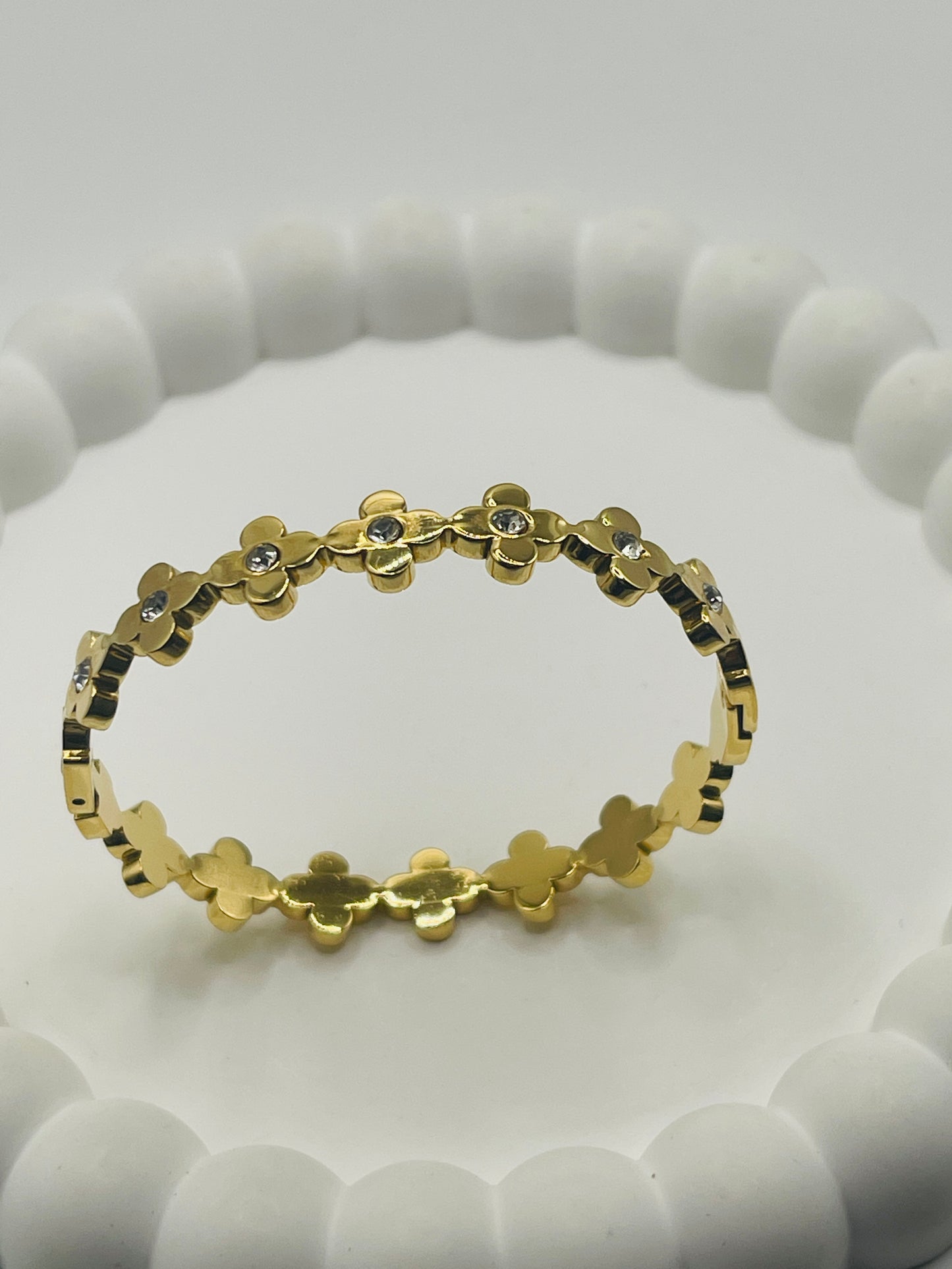 Golden Bloom Crystal Bracelet