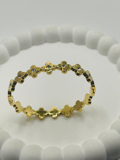 Golden Bloom Crystal Bracelet