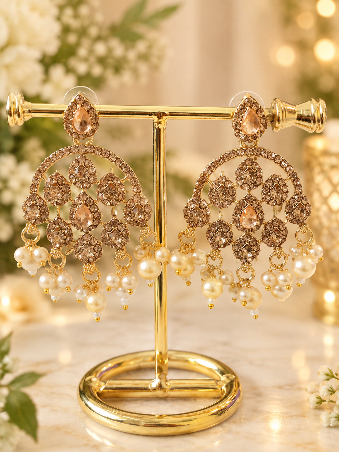 Champagne Chandelier Earrings