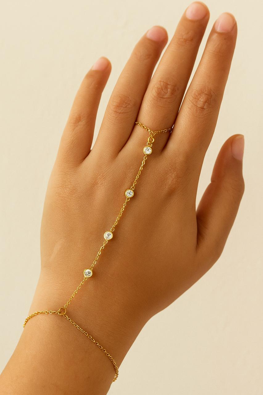 Dainty CZ Stone Hand Set