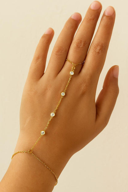 Dainty CZ Stone Hand Set
