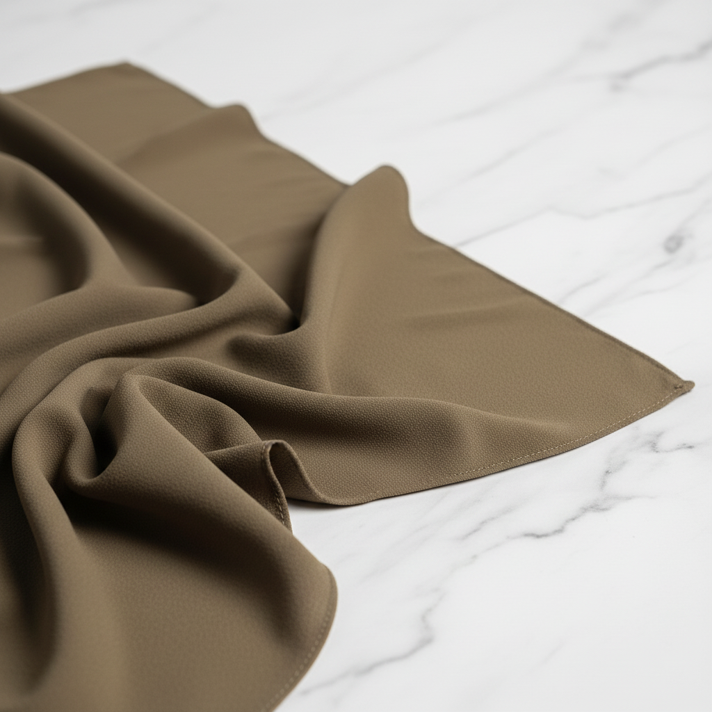 Zera Exclusive Olive Hijab fabric texture close-up