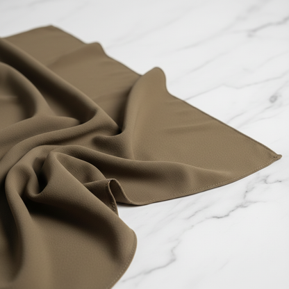 Zera Exclusive Olive Hijab fabric texture close-up