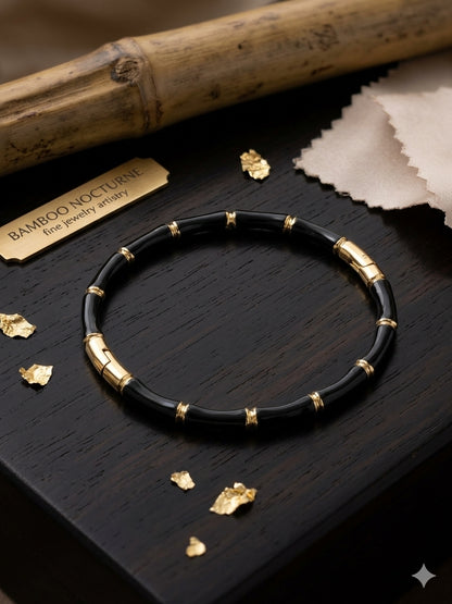 Black Bamboo Bangle