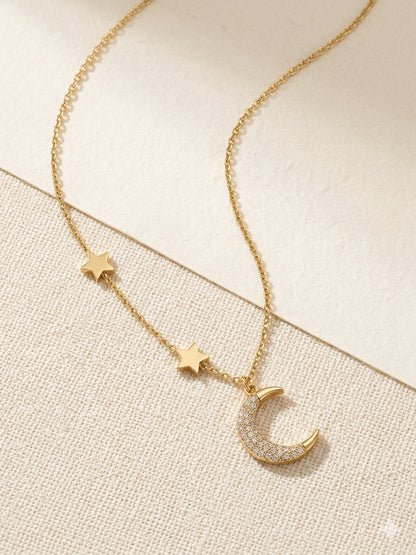 Moon & Stars Pendant Necklace