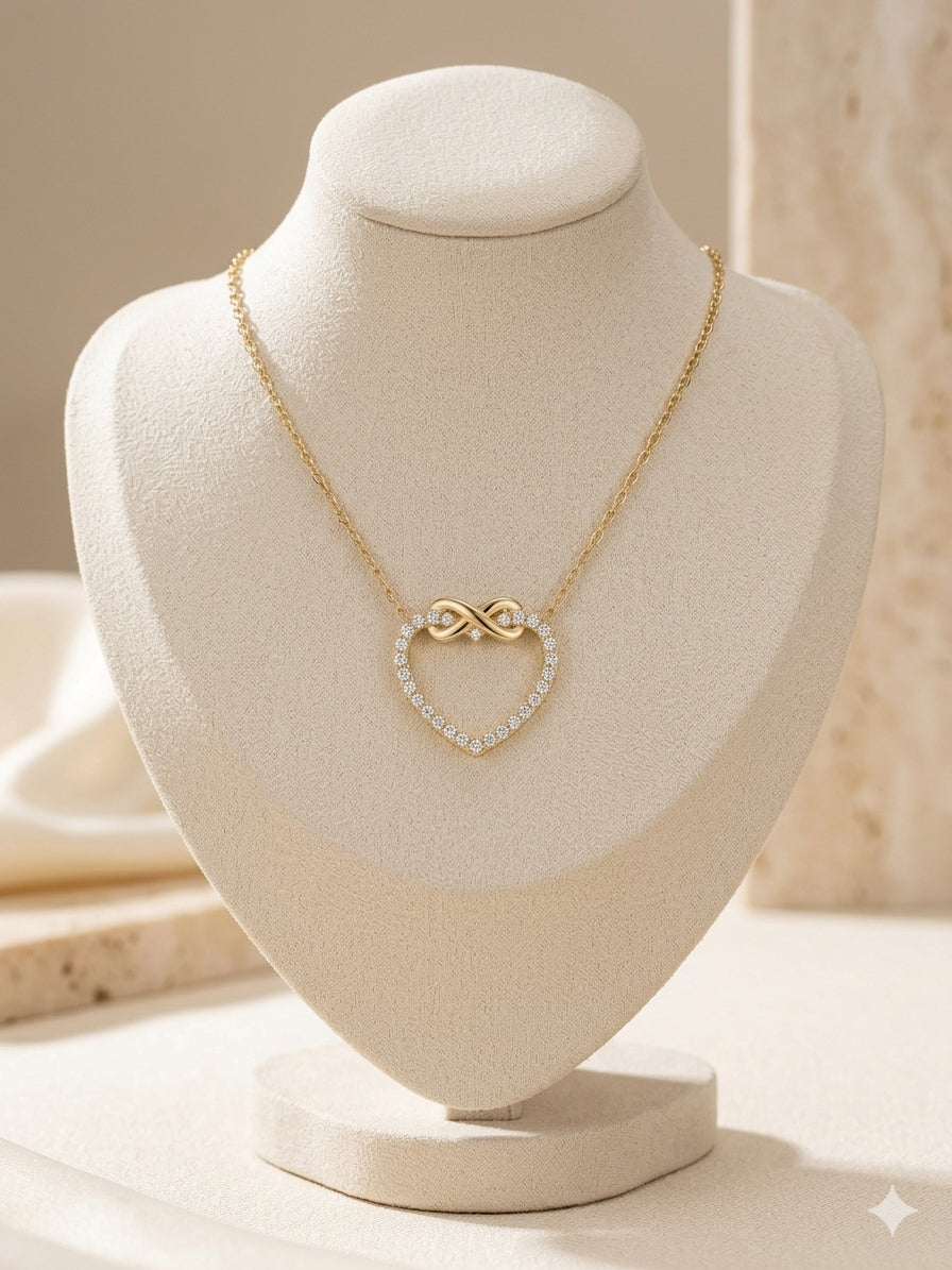 Infinity Heart Pendant Necklace
