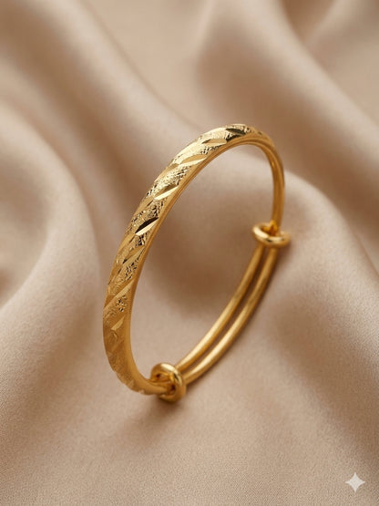 Shimmer Cut Adjustable Baby Bangle