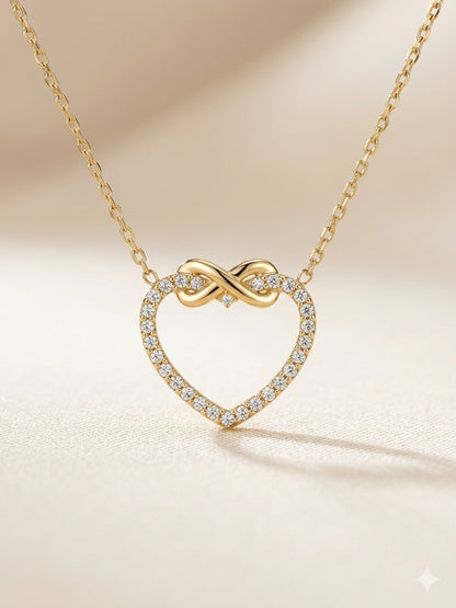 Infinity Heart Pendant Necklace