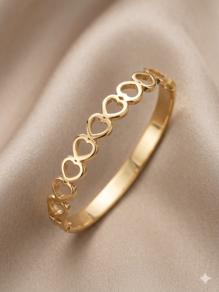 Heart Link Baby Size Bangle