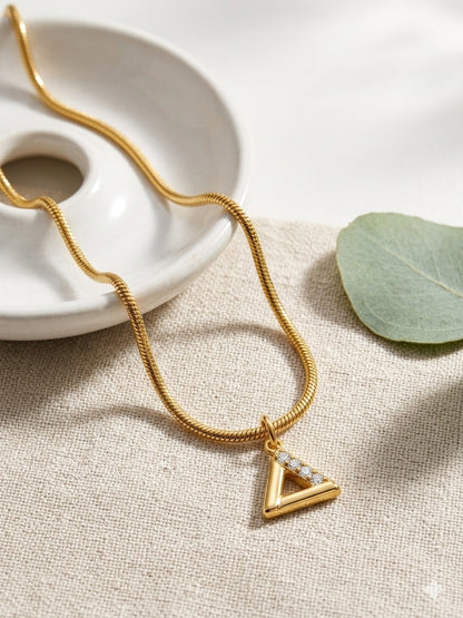 Triangle Sparkle Pendant Necklace
