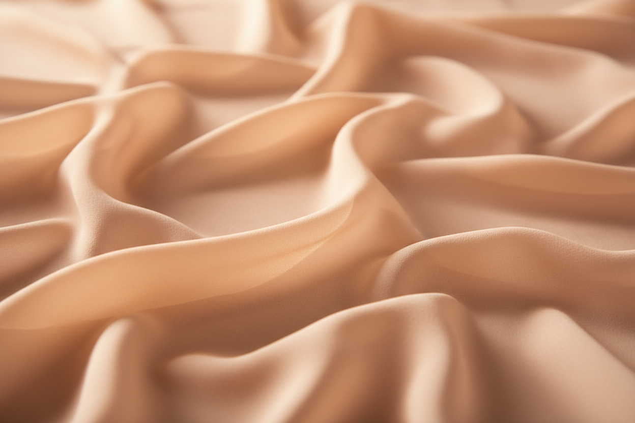 Zera Exclusive Peach Hijab – fabric texture close up