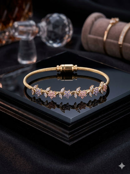 Pastel Flower Vine Bangle