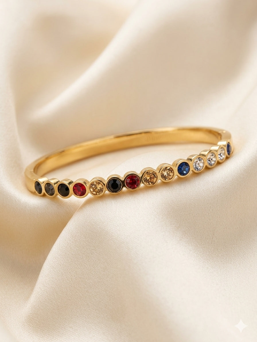 Rainbow Stone Baby Size Bangle