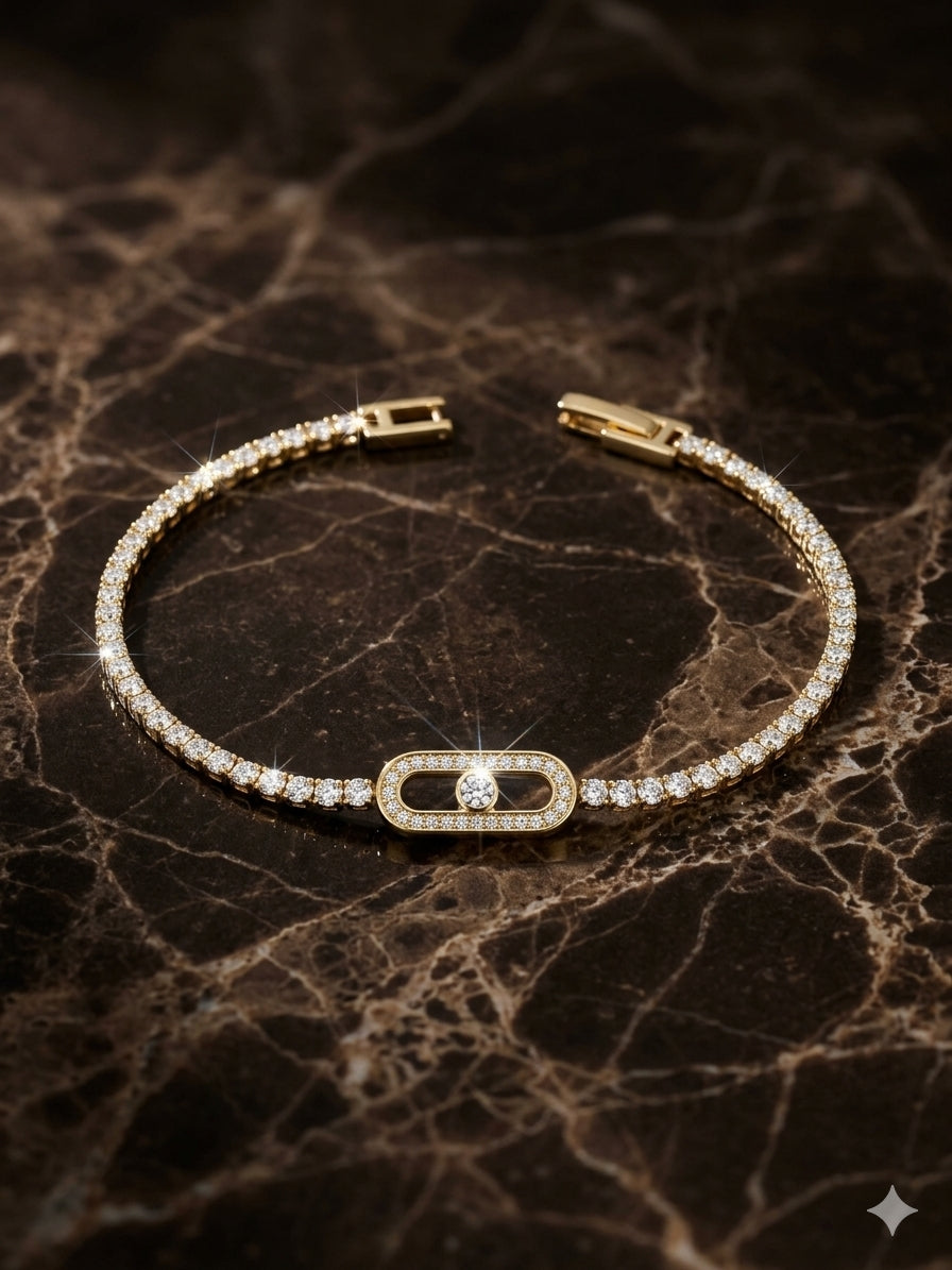 Oval Solitaire Tennis Bracelet