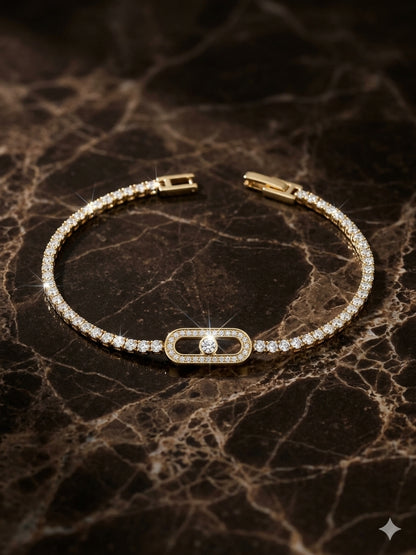 Oval Solitaire Tennis Bracelet