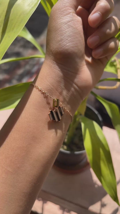 Rose Gold Central Medallion Bracelet